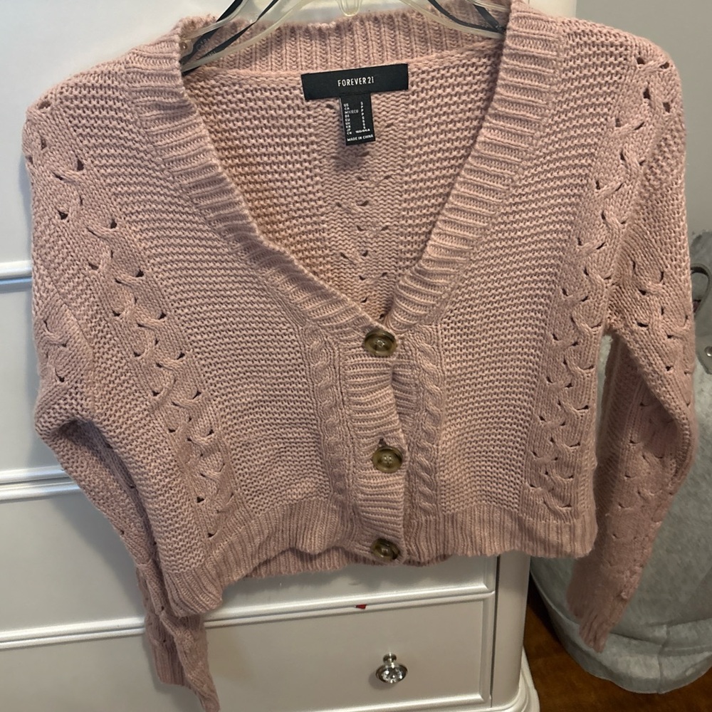 Forever 21 Blush Button-Up Cardigan